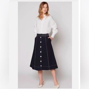 Joie Maylay Midi Skirt with Belt